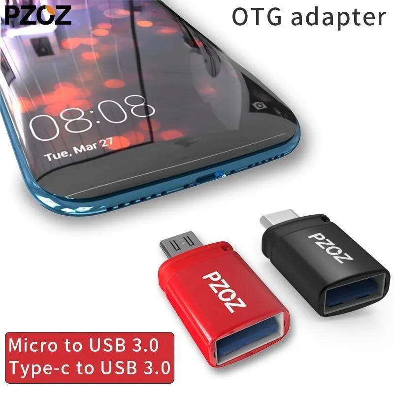 PZOZ otg Adapter Typ-C 3.0 otg Micro-USB 3.0 Ladedatenkonverter Typ C Micro-USB Typ USB für Samsung One Plus 6 Android