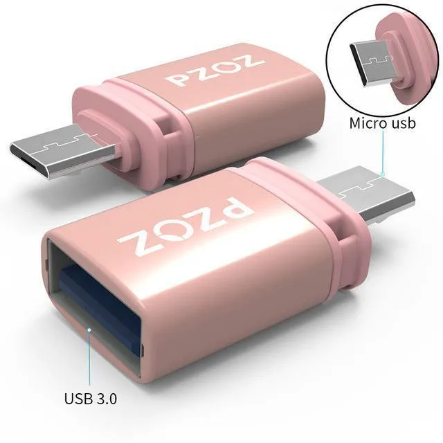PZOZ otg Adapter Typ-C 3.0 otg Micro-USB 3.0 Ladedatenkonverter Typ C Micro-USB Typ USB für Samsung One Plus 6 Android