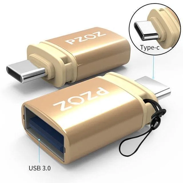 PZOZ otg Adapter Typ-C 3.0 otg Micro-USB 3.0 Ladedatenkonverter Typ C Micro-USB Typ USB für Samsung One Plus 6 Android