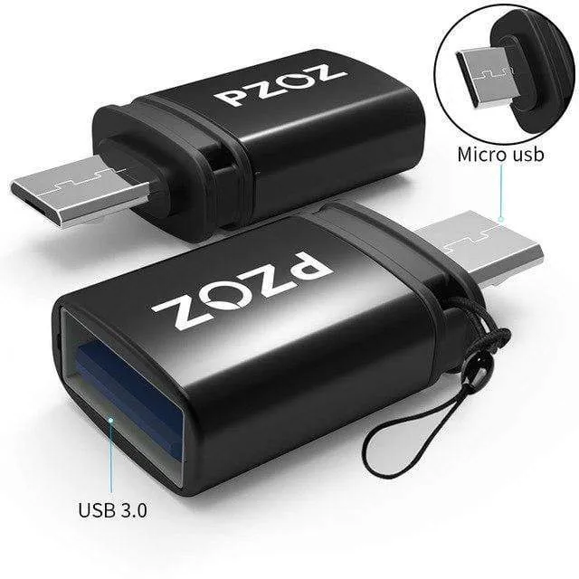 PZOZ otg Adapter Typ-C 3.0 otg Micro-USB 3.0 Ladedatenkonverter Typ C Micro-USB Typ USB für Samsung One Plus 6 Android