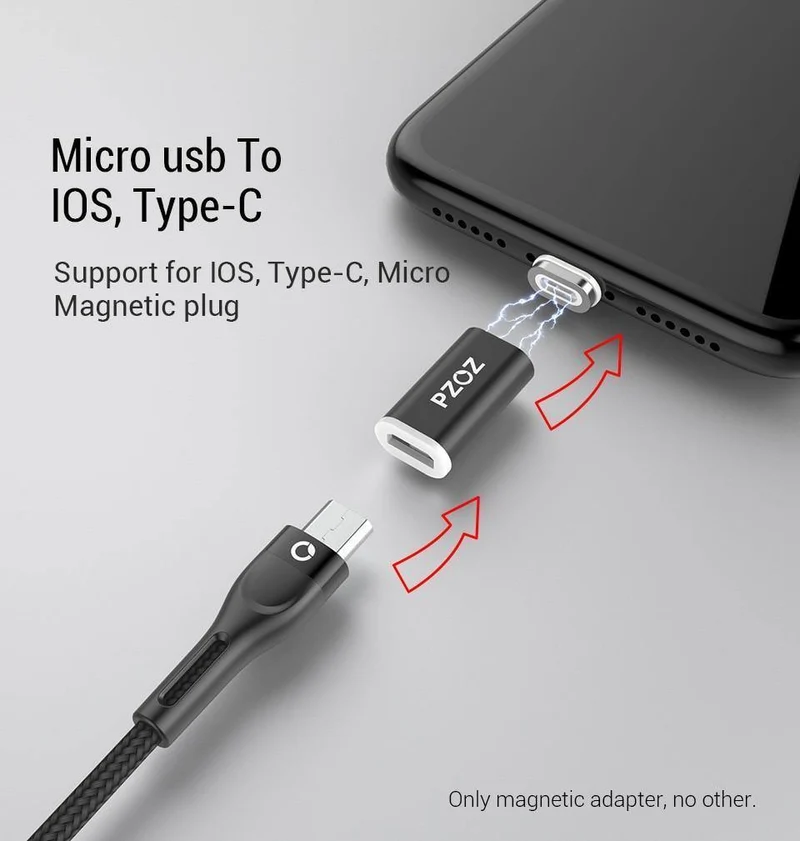 Magnetischer Adapter Micro USB Adapter Schnellladetelefon MicroUSB Typ C Magnet Ladegerät USB C Für Apple iPhone Typ C Adapter