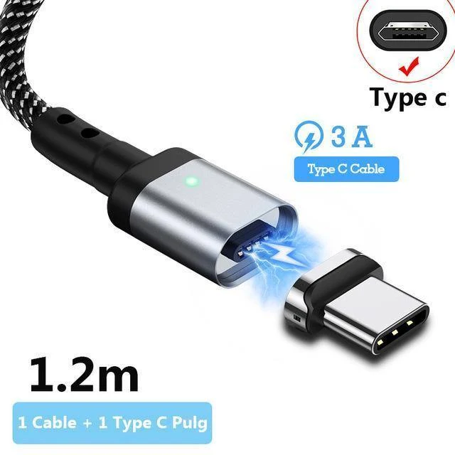 Suntaiho Magnetisches Ladegerät Micro USB C Kabel Typ C für Xiaomi PLAY Note 7 Schnellladeadapter Telefon iOS 12 Für iPhone Samsung