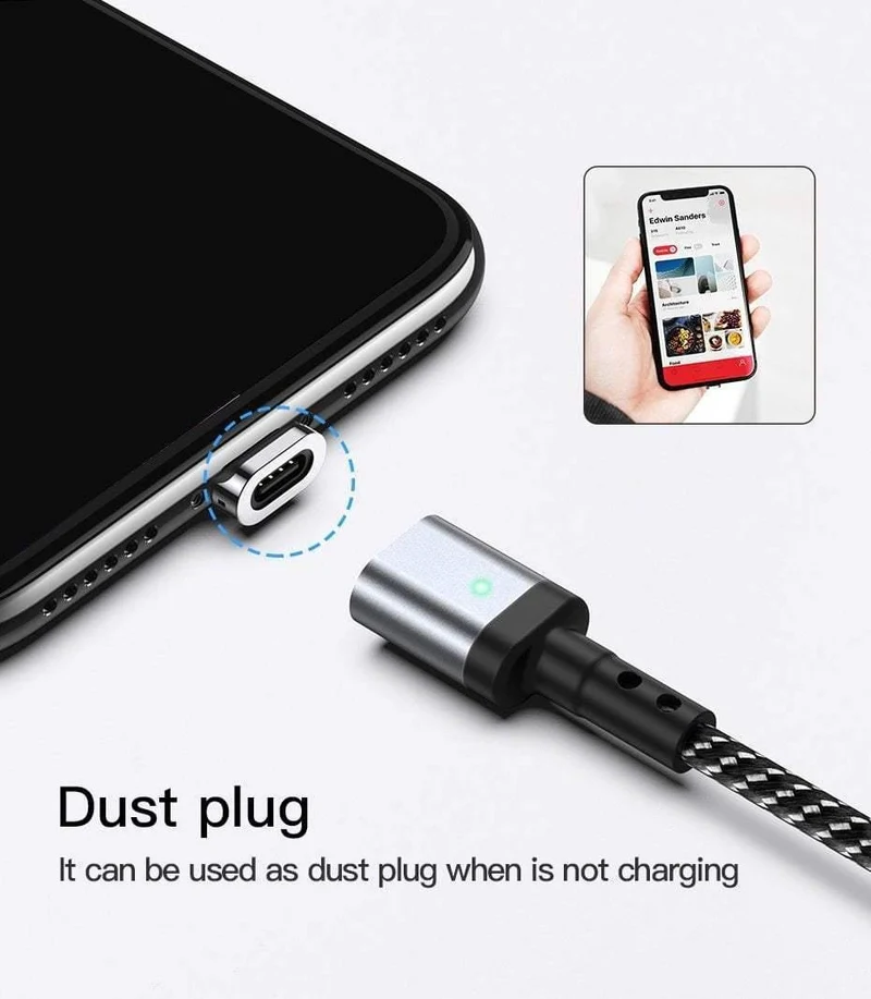 Suntaiho Magnetisches Ladegerät Micro USB C Kabel Typ C für Xiaomi PLAY Note 7 Schnellladeadapter Telefon iOS 12 Für iPhone Samsung