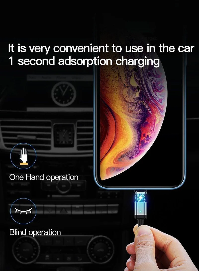 Suntaiho Magnetisches Ladegerät Micro USB C Kabel Typ C für Xiaomi PLAY Note 7 Schnellladeadapter Telefon iOS 12 Für iPhone Samsung