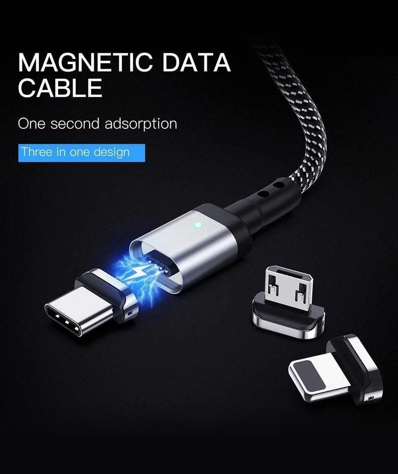 Suntaiho Magnetisches Ladegerät Micro USB C Kabel Typ C für Xiaomi PLAY Note 7 Schnellladeadapter Telefon iOS 12 Für iPhone Samsung