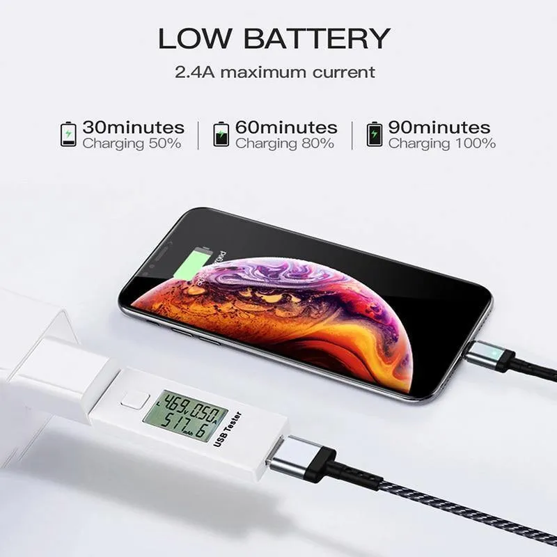 Suntaiho Magnetisches Ladegerät Micro USB C Kabel Typ C für Xiaomi PLAY Note 7 Schnellladeadapter Telefon iOS 12 Für iPhone Samsung