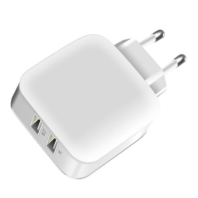 Suntaiho Smart Travel Dual USB Ladegerät Adapter Wand Tragbares Handy-Ladegerät EU-Stecker für iPhone/Samsung/Xiaomi /iPad/Huawei