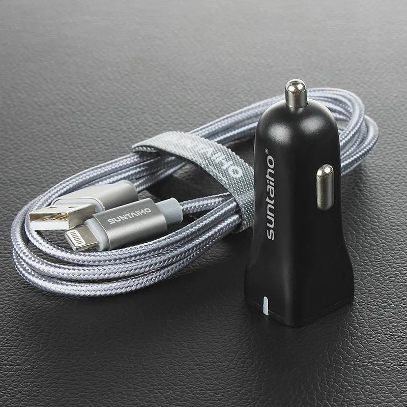 Suntaiho Mini 12-24 V Dual USB-Anschlüsse Autoladegerät Schnelllade-Autoladegerät für Mobiltelefone für iPhone 7 7 plus SE für Samsung S6 S5