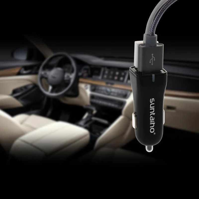 Suntaiho Mini 12-24 V Dual USB-Anschlüsse Autoladegerät Schnelllade-Autoladegerät für Mobiltelefone für iPhone 7 7 plus SE für Samsung S6 S5