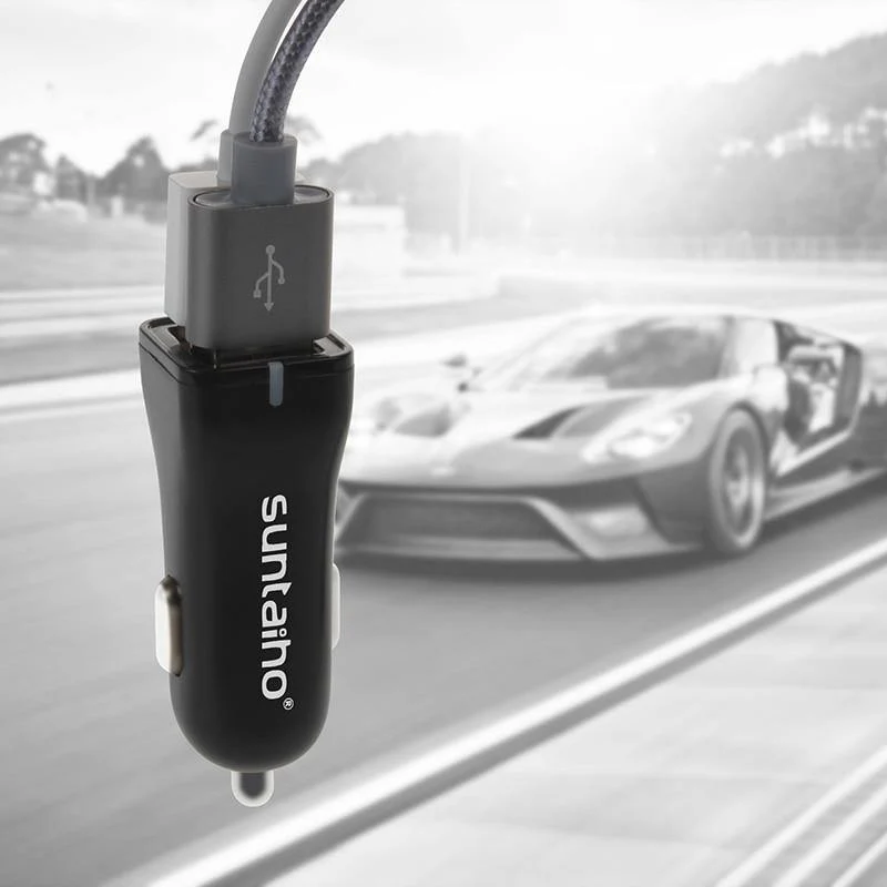 Suntaiho Mini 12-24 V Dual USB-Anschlüsse Autoladegerät Schnelllade-Autoladegerät für Mobiltelefone für iPhone 7 7 plus SE für Samsung S6 S5