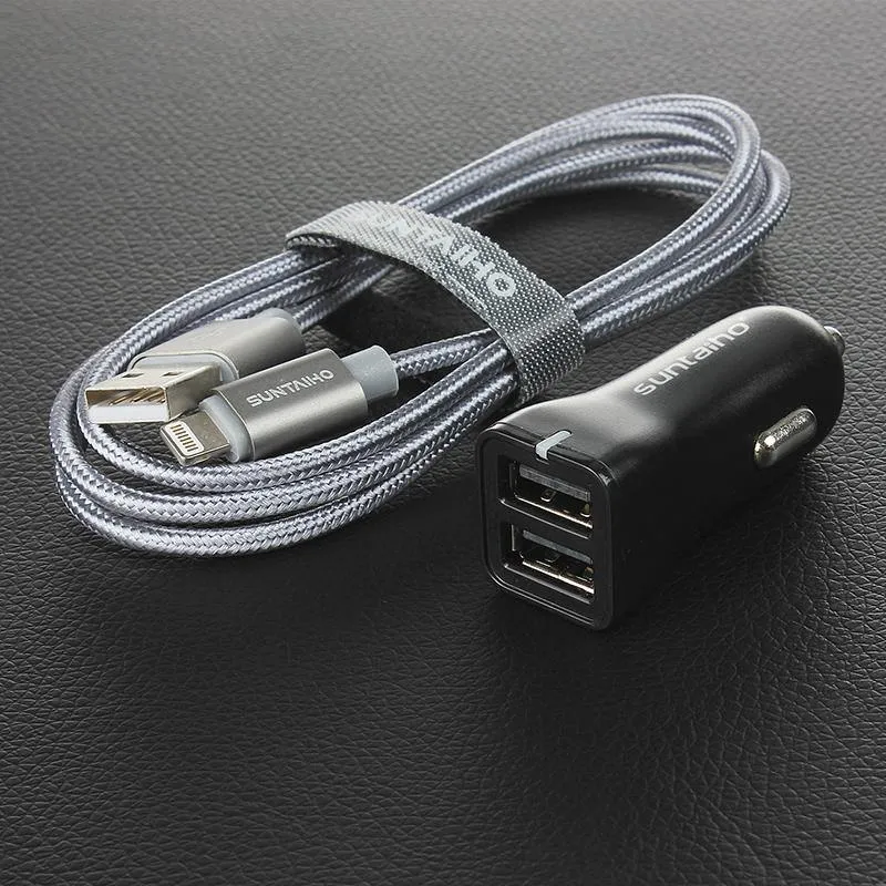 Suntaiho Mini 12-24 V Dual USB-Anschlüsse Autoladegerät Schnelllade-Autoladegerät für Mobiltelefone für iPhone 7 7 plus SE für Samsung S6 S5