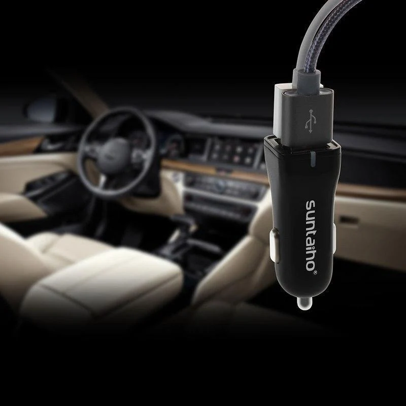 Suntaiho Mini 12-24 V Dual USB-Anschlüsse Autoladegerät Schnelllade-Autoladegerät für Mobiltelefone für iPhone 7 7 plus SE für Samsung S6 S5