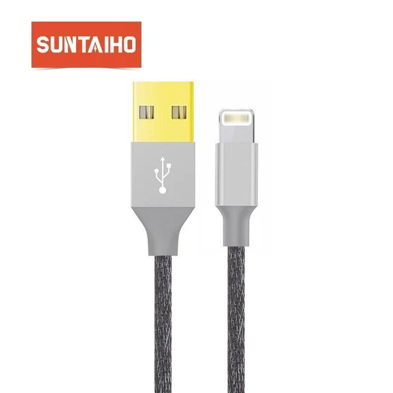 Suntaiho USB-Kabel für Iphone 8 Vergoldetes USB-Kabel Schnelllade-Datenkabel für iPhone X 7 6 5s Handykabel