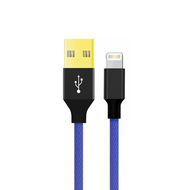 Suntaiho USB-Kabel für Iphone 8 Vergoldetes USB-Kabel Schnelllade-Datenkabel für iPhone X 7 6 5s Handykabel