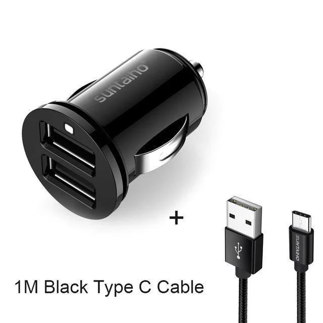 Suntaiho Dual USB Autoladegerät Universal Autoladegerät 3.1A Mini Handy Autoladegerät Adapter für iPhone 7 Autotelefonladegerät