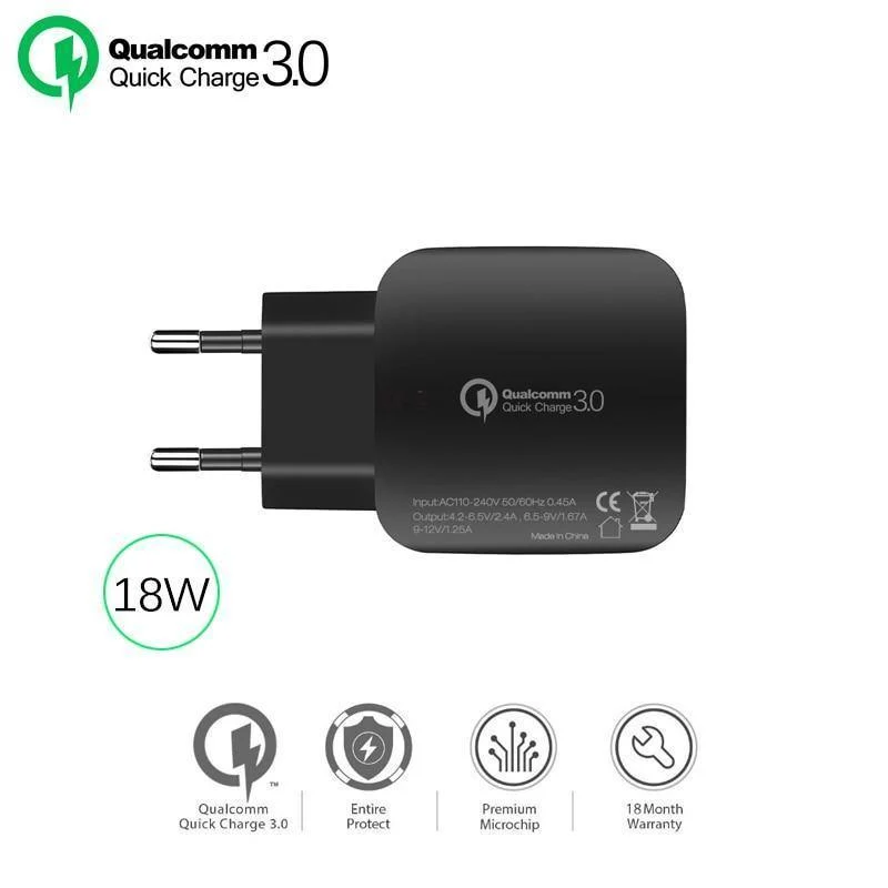 Suntaiho Qualcomm Quick Charge 3.0 USB-Handy-Ladegerät, schnelles USB-Ladegerät, Reise-Wandladegerät, Adapter für iPhone/Samsung/Xiaomi