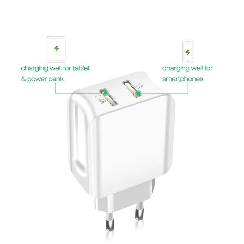 Suntaiho Universal Dual USB Port Ladegerät Reise Wandladegerät Adapter Smart Handy Ladegerät für iPhone/Samsung/Xiaomi/iPad