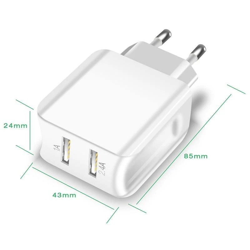 Suntaiho Universal Dual USB Port Ladegerät Reise Wandladegerät Adapter Smart Handy Ladegerät für iPhone/Samsung/Xiaomi/iPad