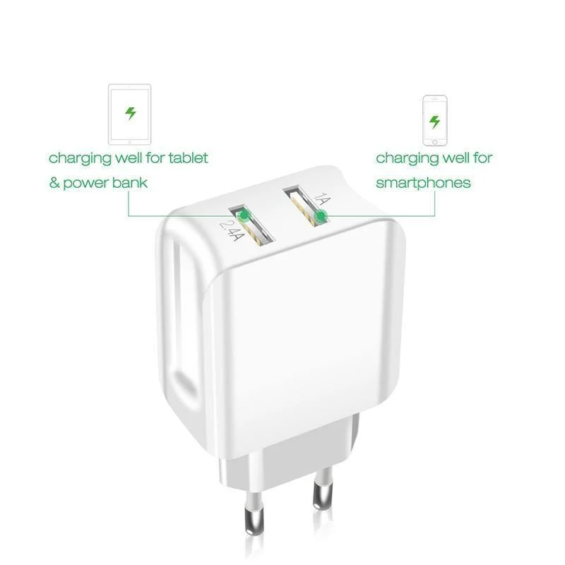 Suntaiho Universal Dual USB Port Ladegerät Reise Wandladegerät Adapter Smart Handy Ladegerät für iPhone/Samsung/Xiaomi/iPad