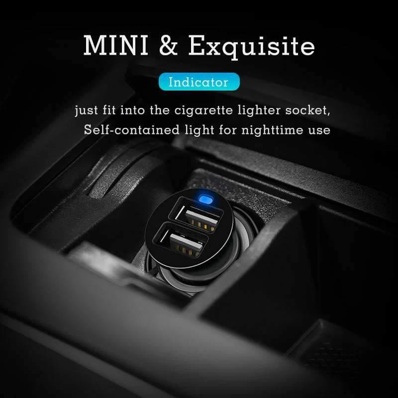 Suntaiho Dual USB Autoladegerät Mini Autoladegerät 3.1A Handy Autoladegerät Adapter Auto GPS Samrtphone für iPhone Xiaomi Huawei