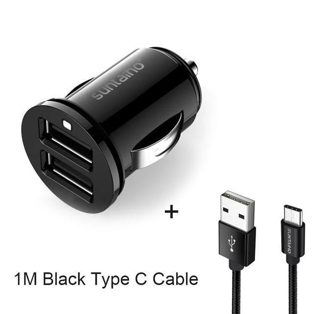 Suntaiho Dual USB Autoladegerät Mini Autoladegerät 3.1A Handy Autoladegerät Adapter Auto GPS Samrtphone für iPhone Xiaomi Huawei