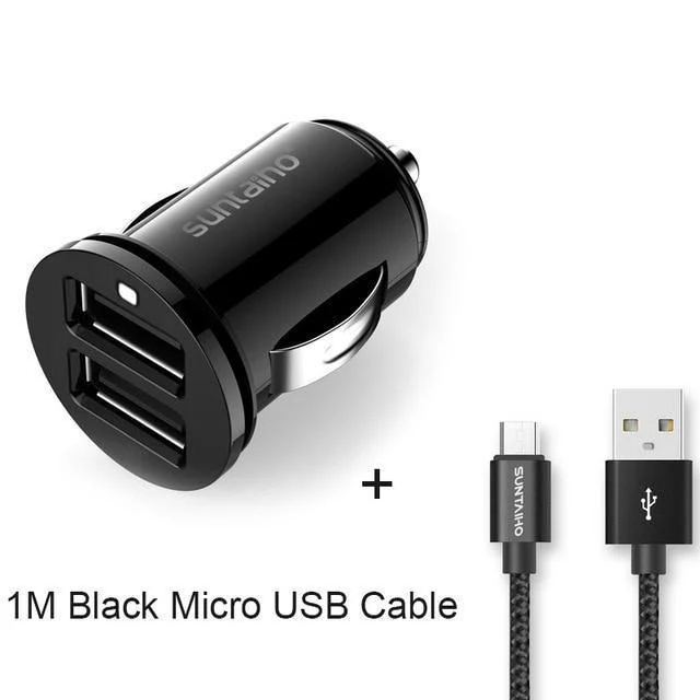 Suntaiho Dual USB Autoladegerät Mini Autoladegerät 3.1A Handy Autoladegerät Adapter Auto GPS Samrtphone für iPhone Xiaomi Huawei