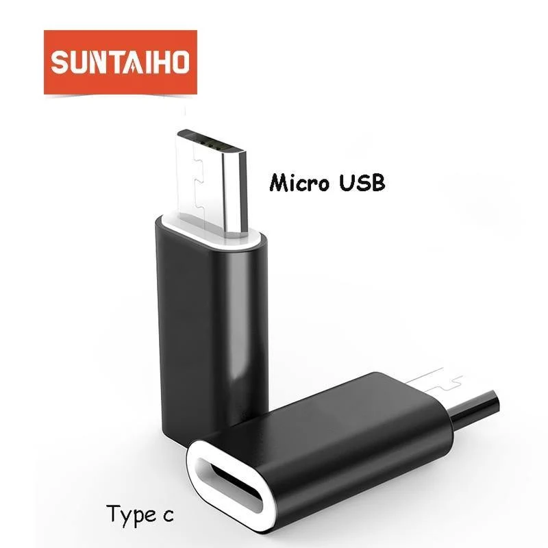 Suntaiho Typ C auf Micro USB Android-Telefonkabel Adapter Ladegerät Konverter für Xiaomi Mi6 Mi5 Huawei P9 P10 letv Typ-C-Kabel