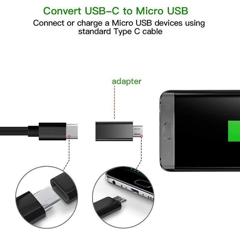 Suntaiho Typ C auf Micro USB Android-Telefonkabel Adapter Ladegerät Konverter für Xiaomi Mi6 Mi5 Huawei P9 P10 letv Typ-C-Kabel