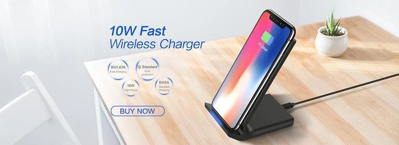FLOVEME 10W Qi Wireless-Ladegerät für iPhone X XS Max XR 8 Plus USB Wireless Charging für Samsung S8 S10 S9 Note9 Aufladen für Telefon