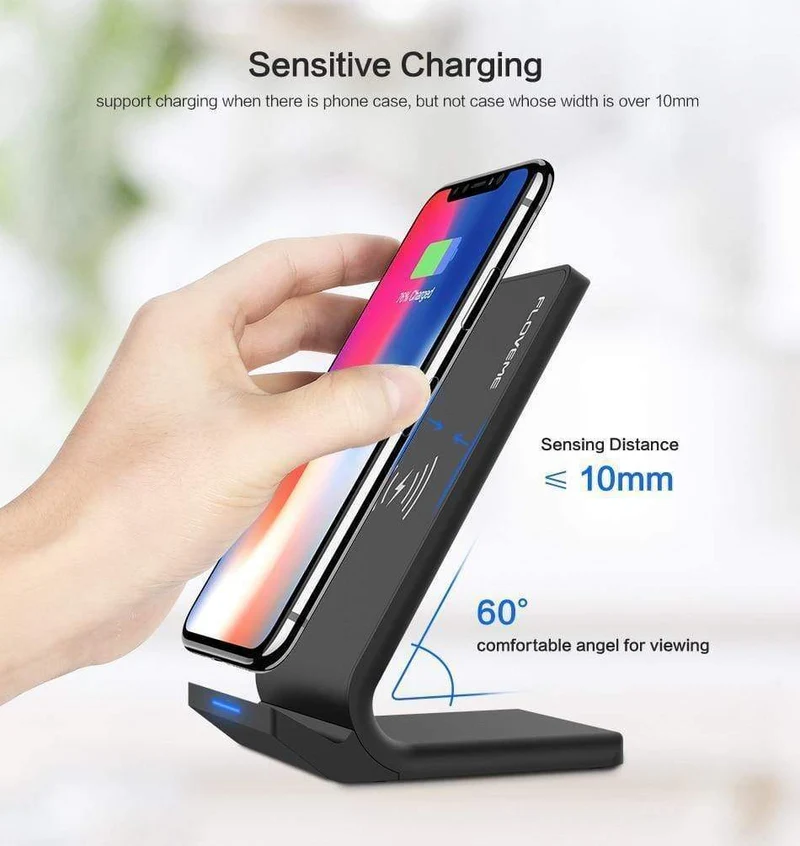 FLOVEME 10W Qi Wireless-Ladegerät für iPhone X XS Max XR 8 Plus USB Wireless Charging für Samsung S8 S10 S9 Note9 Aufladen für Telefon