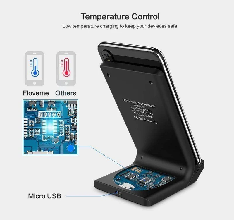 FLOVEME 10W Qi Wireless-Ladegerät für iPhone X XS Max XR 8 Plus USB Wireless Charging für Samsung S8 S10 S9 Note9 Aufladen für Telefon