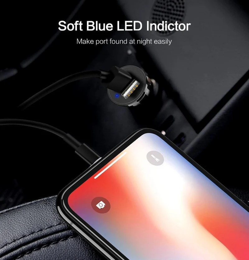 FLOVEME Dual USB Auto Ladegerät Für Xiaomi mi 8 Lenovo z5 Universal 2.4 EINE 5V Auto-Ladegerät Für iPhone 7 7 Plus Telefon Ladegerät Adapter