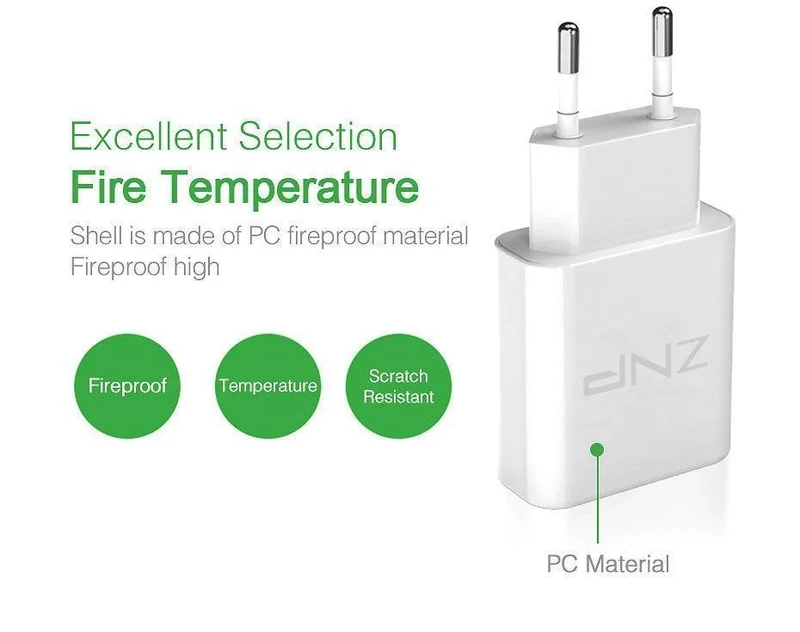 ZNP QC 3.0 Schnelles USB-Ladegerät USB-Wand-Universal-Ladeadapter Handy-Ladegerät für iPhone 8 Tablet-Ladegerät für Samsung S8