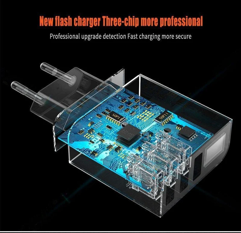 LED Display 3 4 USB Ladegerät, ZNP Universal Handy USB Ladegerät Schnellladewand Ladegerät für iPhone Samsung Xiaomi 3.4A