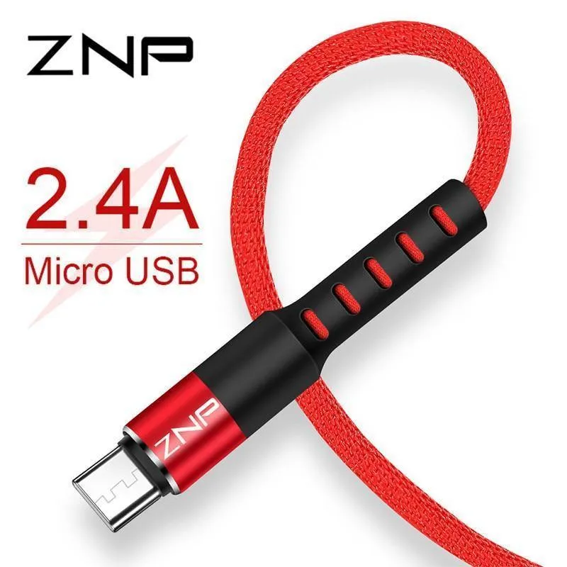 ZNP 1 m Micro-USB-Kabel für Xiaomi Redmi Note 5 Pro 4 LG, reversibles Micro-USB-Lade-/Datenkabel für Samsung S7-Mobiltelefon