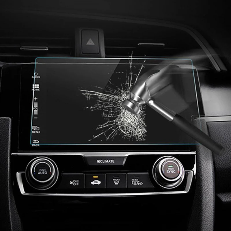 Schild aus gehärtetem Glas Premium 150 x 90 mm, Härte 9H für Auto-GPS-Schutz