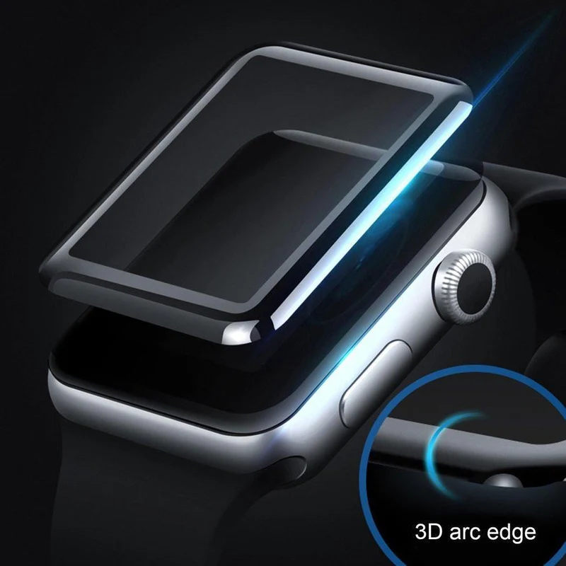 3D 0.26 mm Displayschutzfolie aus gehärtetem Glas für Apple Watch für iWatch