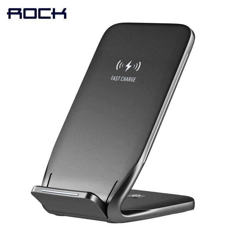 Qi Wireless-Ladegerät für iPhone X 8 plus, ROCK Fast Charging Docking Wireless-Ladegerät für Samsung Note 8 S8 Plus S7 S6 Edge-Telefon