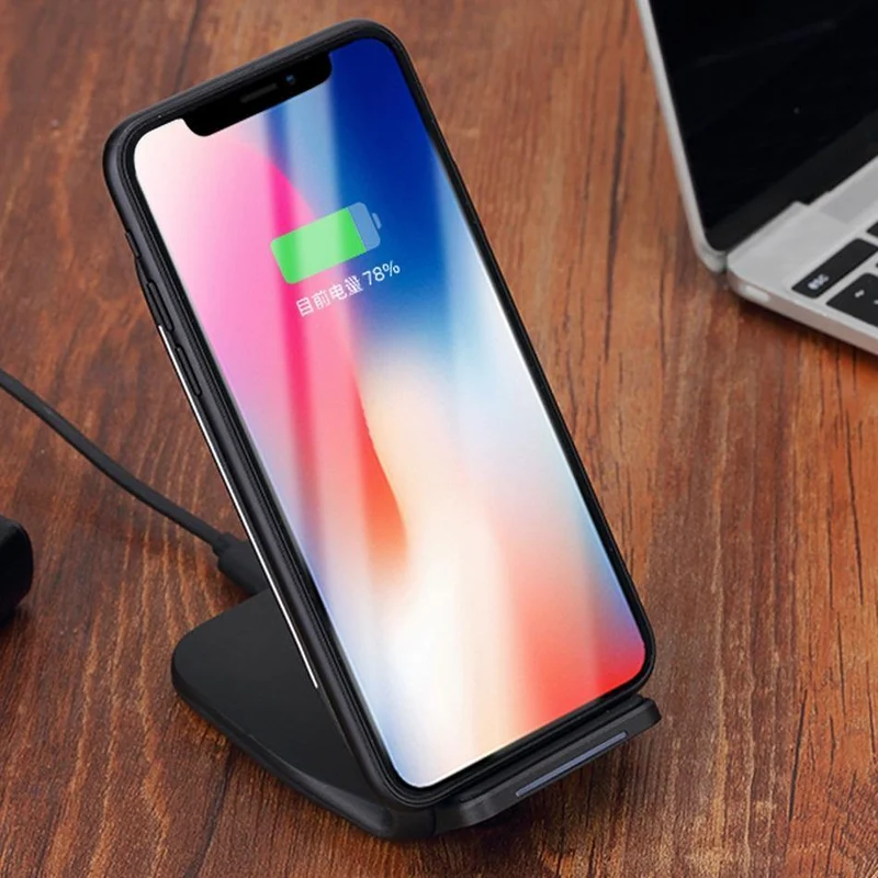 Qi Wireless-Ladegerät für iPhone X 8 plus, ROCK Fast Charging Docking Wireless-Ladegerät für Samsung Note 8 S8 Plus S7 S6 Edge-Telefon