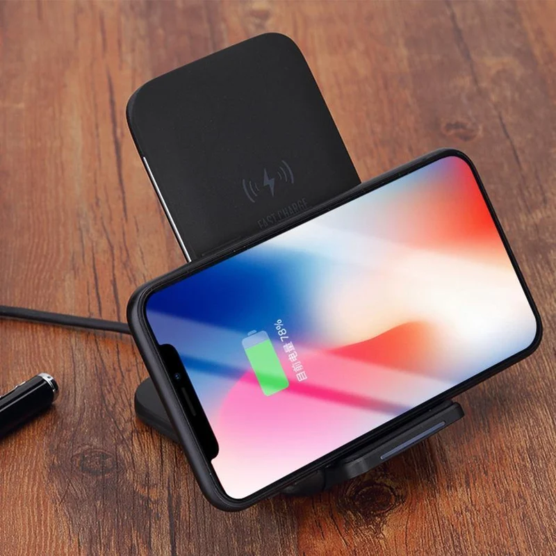 Qi Wireless-Ladegerät für iPhone X 8 plus, ROCK Fast Charging Docking Wireless-Ladegerät für Samsung Note 8 S8 Plus S7 S6 Edge-Telefon