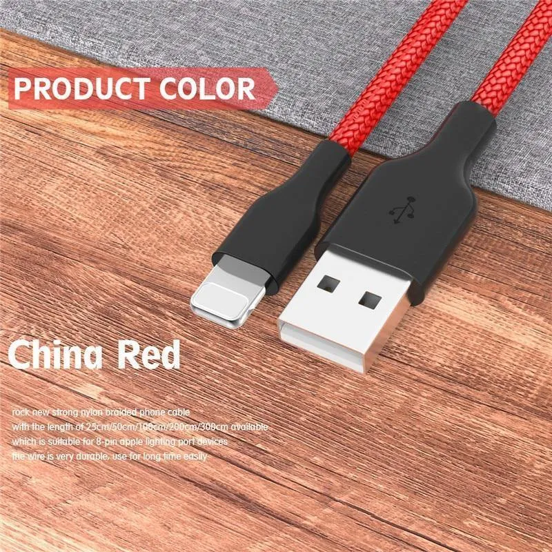Rock USB-Kabel für iPhone X XS, schnelles Aufladen, Micro-Kabel für Samsung, Typ C, Datensynchronisierungskabel für Huawei, Xiaomi, Telefon-Ladekabel