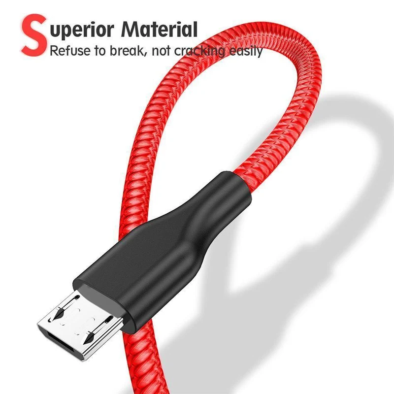Rock USB-Kabel für iPhone X XS, schnelles Aufladen, Micro-Kabel für Samsung, Typ C, Datensynchronisierungskabel für Huawei, Xiaomi, Telefon-Ladekabel