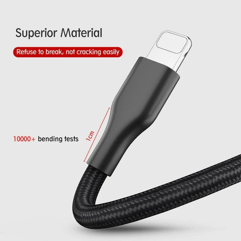 ROCK USB-Kabel für iPhone 5 5S 6 6S 7 8 Plus XS MAX XR X USB-Ladedaten-Synchronisierungskabel für iPad iOS Handy-Ladekabel