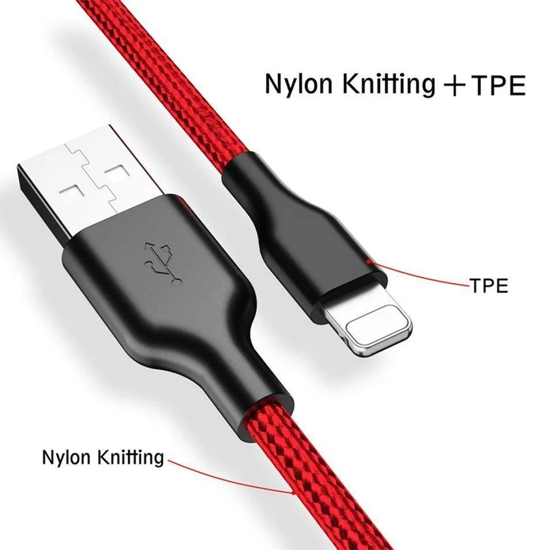ROCK USB-Kabel für iPhone 5 5S 6 6S 7 8 Plus XS MAX XR X USB-Ladedaten-Synchronisierungskabel für iPad iOS Handy-Ladekabel