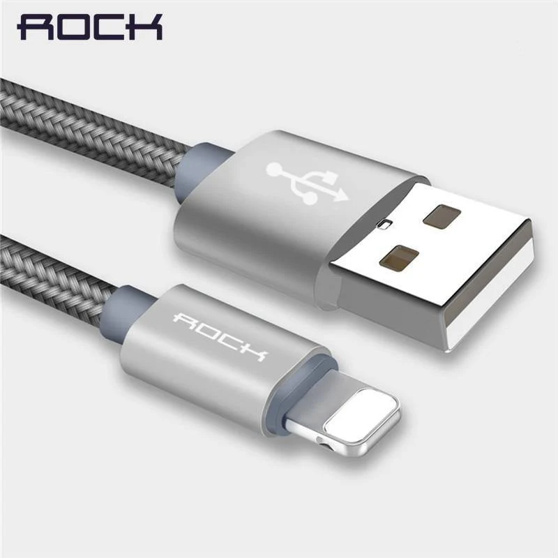 ROCK USB-Kabel für iPhone-Kabel 2018 XS MAX XR X 8 7 6 Plus 6S 5S plus iPad mini Schnellladekabel Handy-Ladekabel