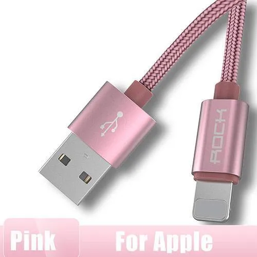 ROCK USB-Kabel für iPhone-Kabel 2018 XS MAX XR X 8 7 6 Plus 6S 5S plus iPad mini Schnellladekabel Handy-Ladekabel