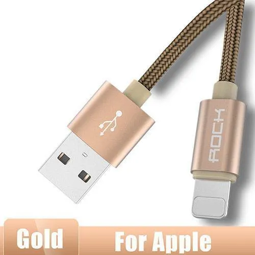 ROCK USB-Kabel für iPhone-Kabel 2018 XS MAX XR X 8 7 6 Plus 6S 5S plus iPad mini Schnellladekabel Handy-Ladekabel