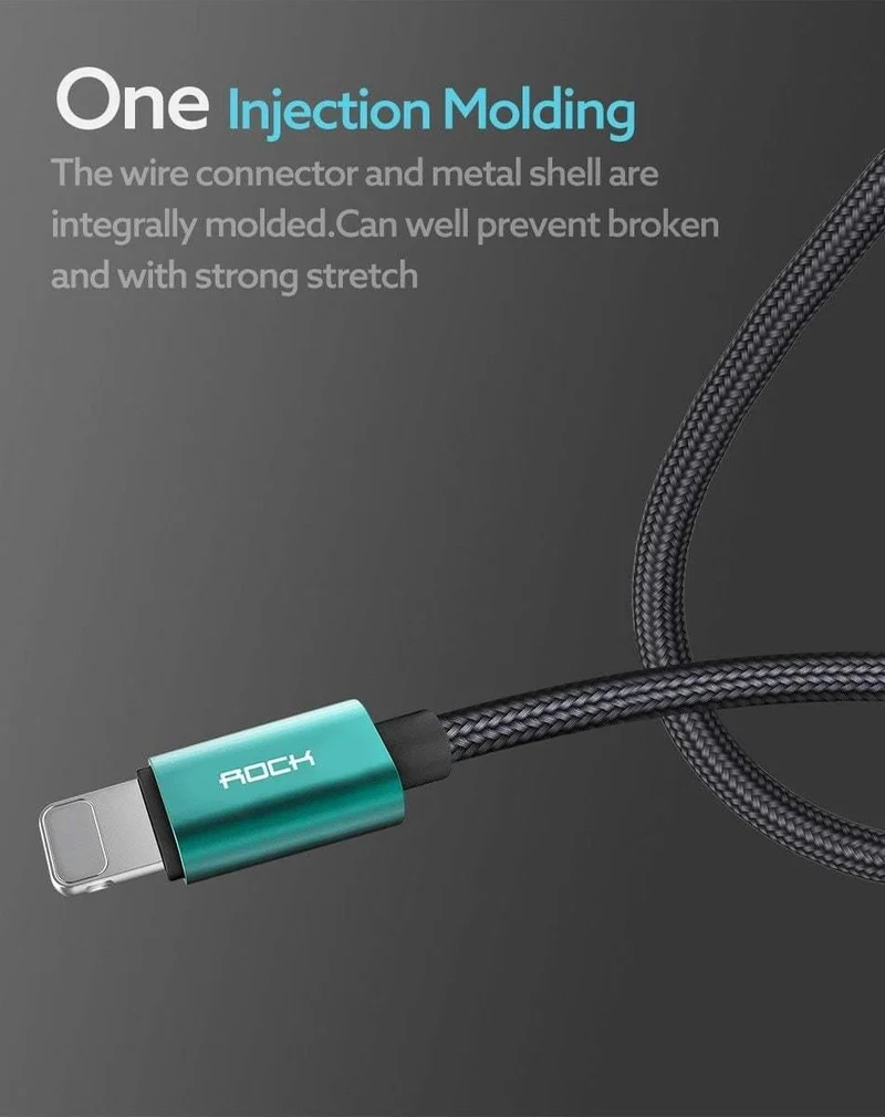 ROCK USB-Kabel für iPhone-Kabel 2018 XS MAX XR X 8 7 6 Plus 6S 5S plus iPad mini Schnellladekabel Handy-Ladekabel