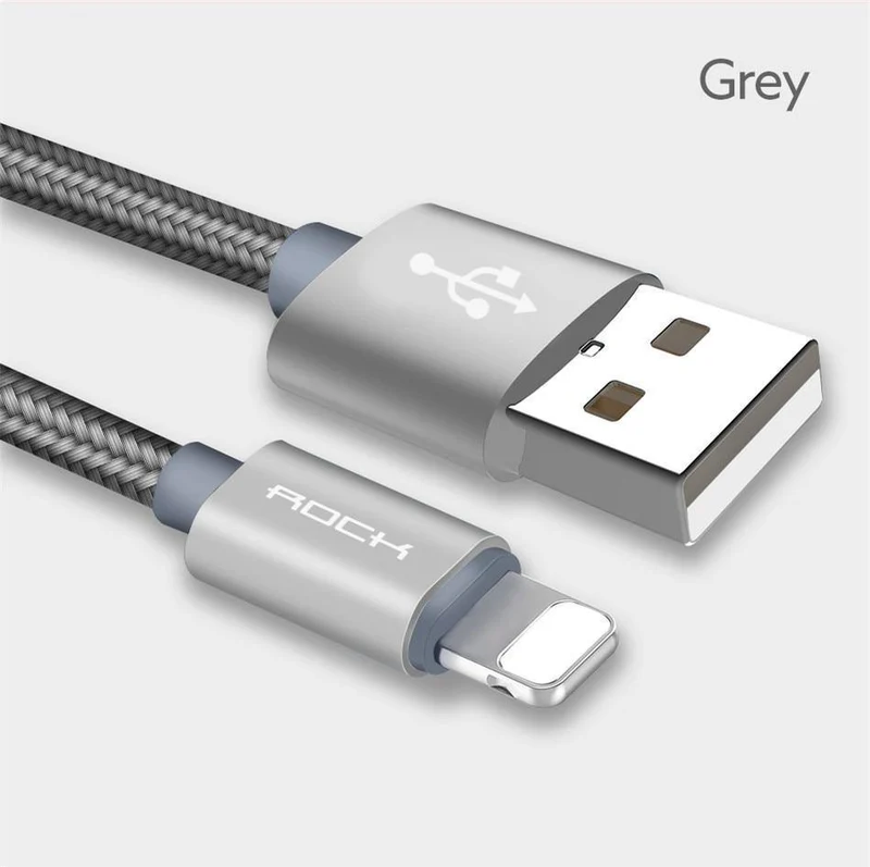 ROCK USB-Kabel für iPhone-Kabel 2018 XS MAX XR X 8 7 6 Plus 6S 5S plus iPad mini Schnellladekabel Handy-Ladekabel