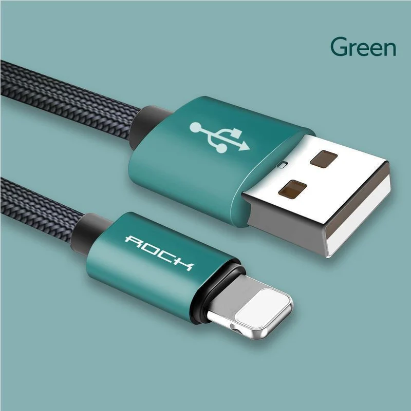 ROCK USB-Kabel für iPhone-Kabel 2018 XS MAX XR X 8 7 6 Plus 6S 5S plus iPad mini Schnellladekabel Handy-Ladekabel